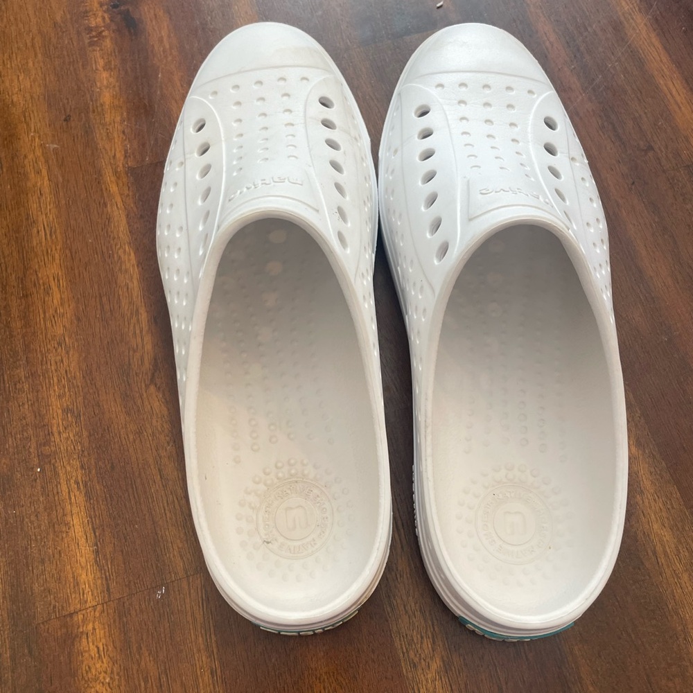 White native slip ons